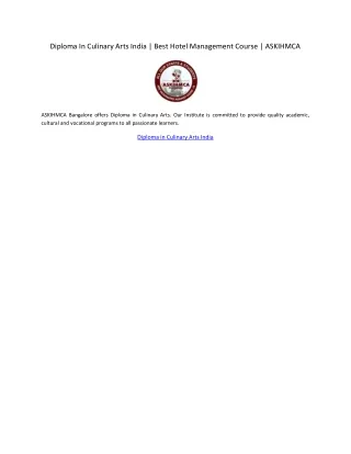 Diploma in Culinary Arts India (2)