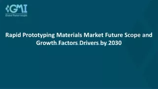 Rapid Prototyping Materials Market