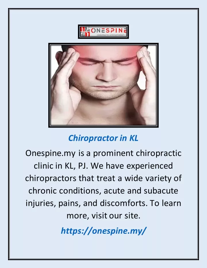 chiropractor in kl