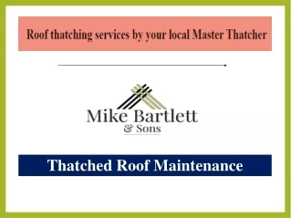 thatched roof maintenance
