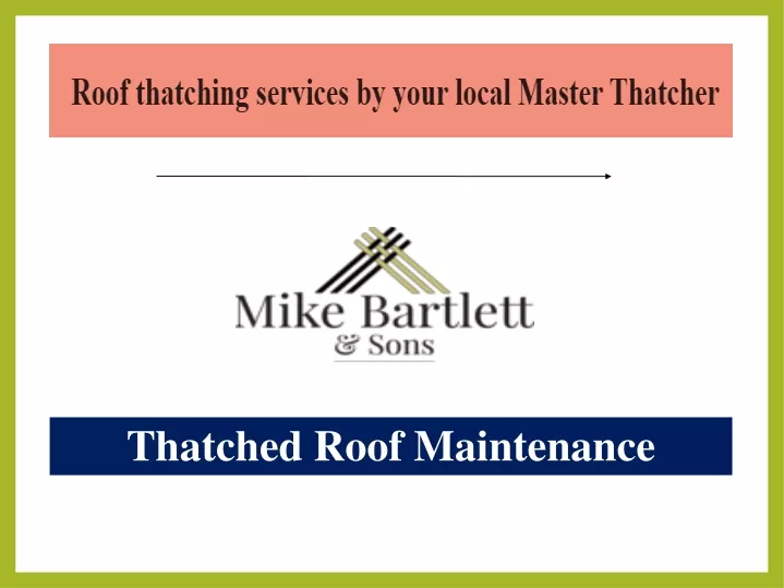 thatched roof maintenance