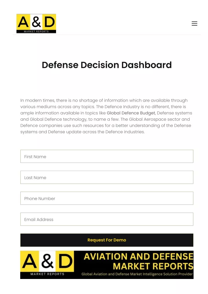 defense decision dashboard
