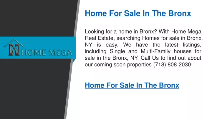 home for sale in the bronx