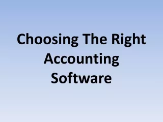 choosing the right accounting software