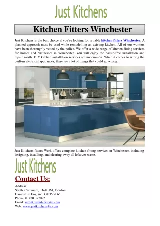 kitchen Fitters Winchester