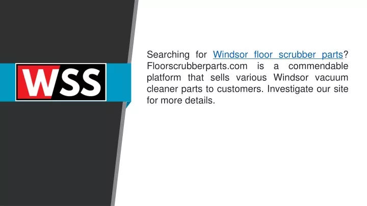 searching for windsor floor scrubber parts