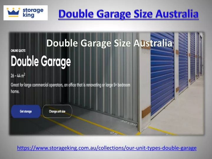 double garage size australia