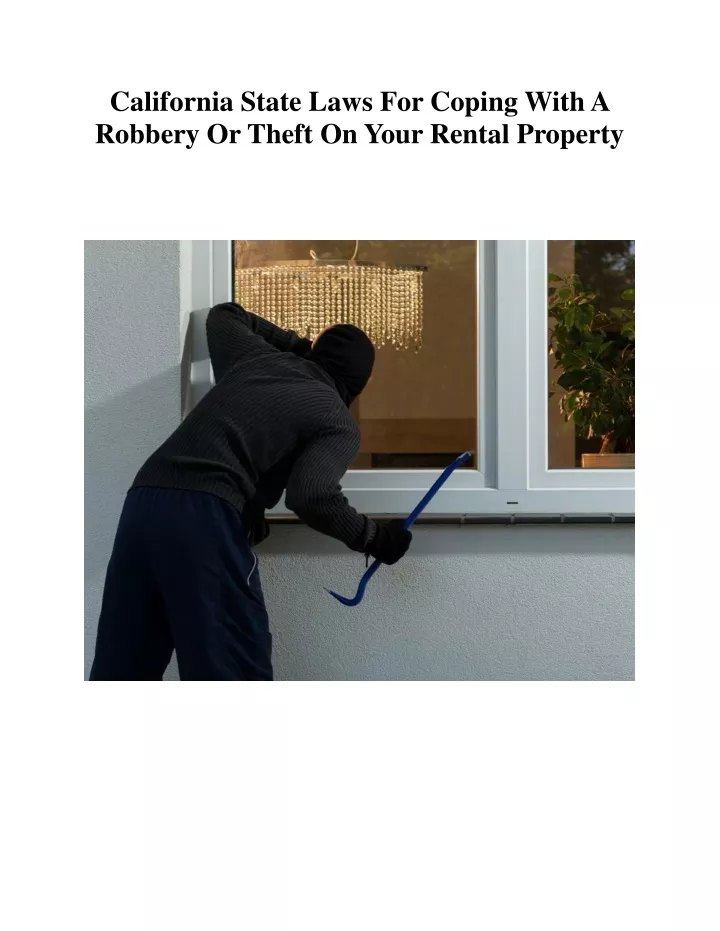 california state laws for coping with a robbery