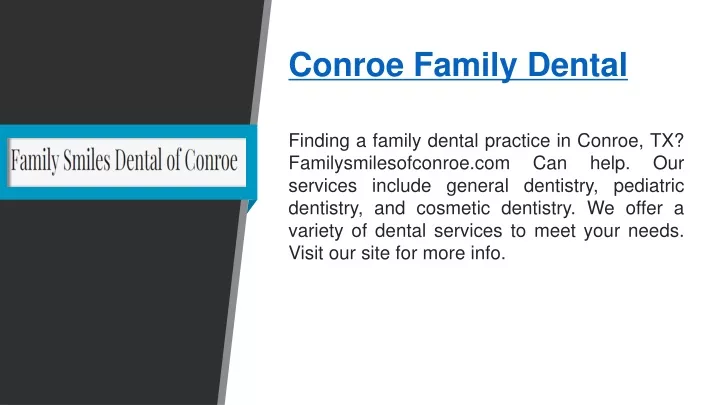 conroe family dental finding a family dental