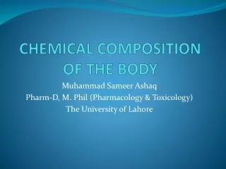 chemical composition of the body