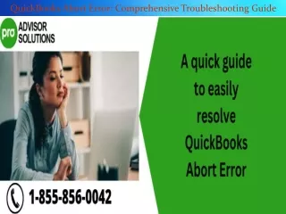 quickbooks abort error comprehensive troubleshooting guide