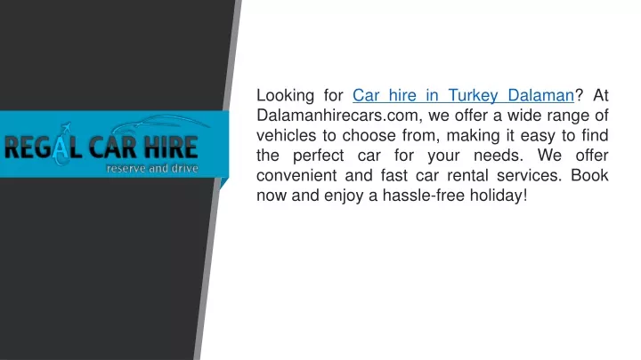 looking for c ar hire in turkey dalaman