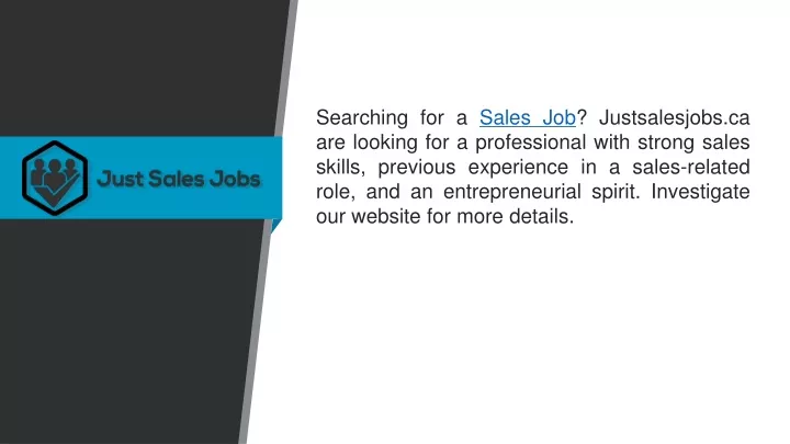 searching for a sales job justsalesjobs