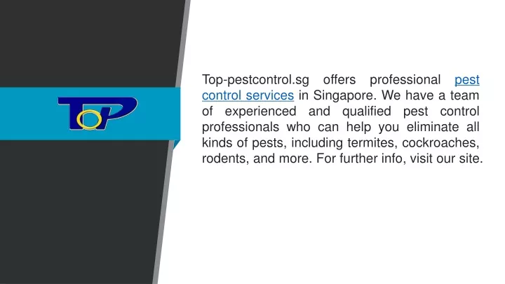 top pestcontrol sg offers professional pest