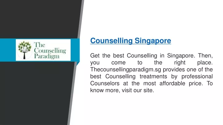 counselling singapore get the best counselling