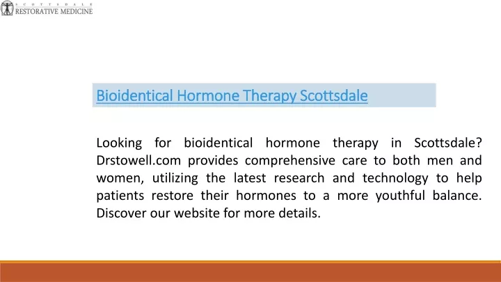 bioidentical hormone therapy scottsdale