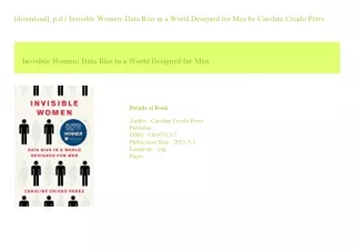 [download]_p.d.f Invisible Women Data Bias in a World Designed for Men  by C
