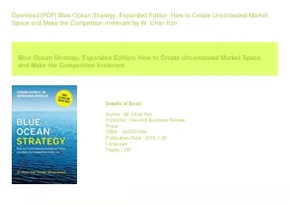 Download [PDF] Blue Ocean Strategy  Expanded Edition How to Create Uncontest