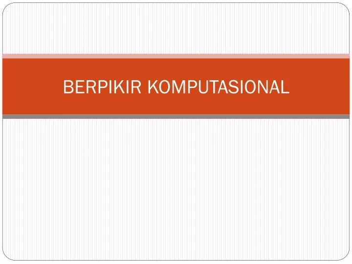 berpikir komputasional