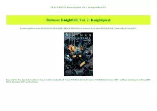 [READ PDF] EPUB Batman Knightfall  Vol. 2 Knightquest eBook PDF