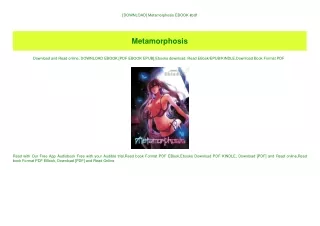 [DOWNLOAD] Metamorphosis EBOOK #pdf