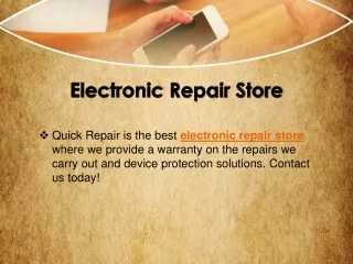 Electronic Repair Store