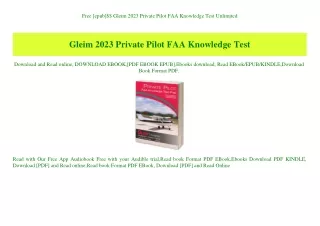 Free [epub]$$ Gleim 2023 Private Pilot FAA Knowledge Test Unlimited