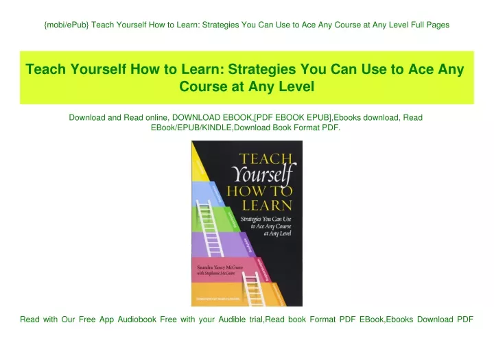 mobi epub teach yourself how to learn strategies