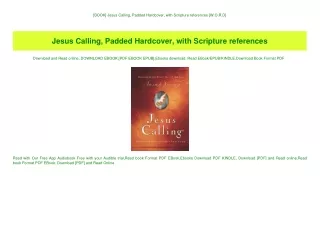 [BOOK] Jesus Calling  Padded Hardcover  with Scripture references [W.O.R.D]