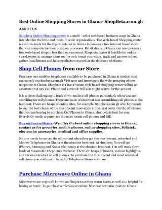 best online shopping stores in ghana shopbeta