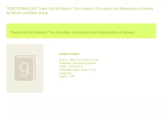 pdf download thank god for bitcoin the creation