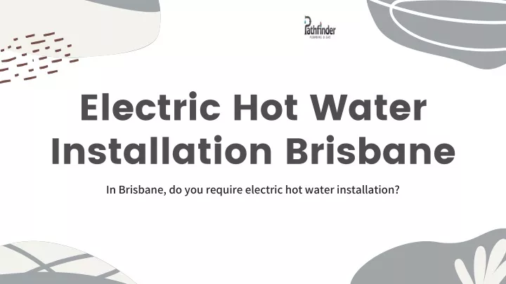 electric hot water installation brisbane