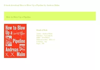 e book download how to blow up a pipeline