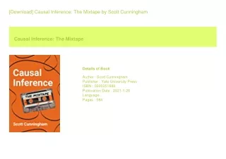 [Download] Causal Inference The Mixtape  by Scott  Cunningham
