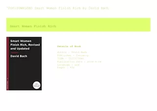 ^PDF)DOWNLOAD Smart Women Finish Rich  by David Bach
