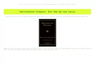 p d f d o w n l o a d r e a d deliverance prayers