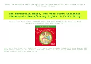 [READ] The Berenstain Bears  The Very First Christmas (Berenstain BearsLiving Lights A Faith Story) pdf free