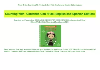 Read Online Counting With -Contando Con Frida (English and Spanish Edition) ebook