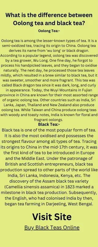 Buy Black Teas Online