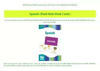 DOWNLOAD FREE Spanish (Flash Kids Flash Cards) [EBOOK EPUB KIDLE]