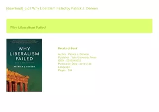 [download]_p.d.f Why Liberalism Failed  by Patrick J. Deneen