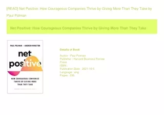 read net positive how courageous companies thrive