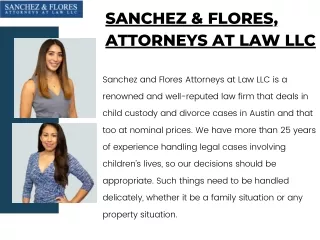 Divorce lawyers in Austin Texas  | Sanchez & Flores, Attorneys at Law LLC