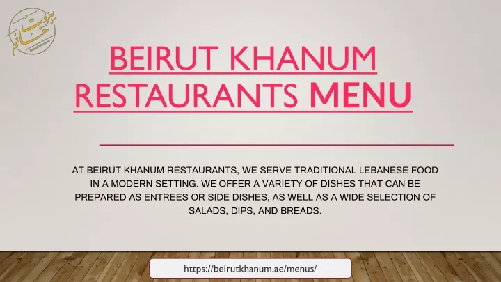 beirut khanum restaurants menu