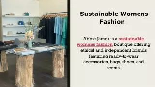 Sustainable Womens Fashion
