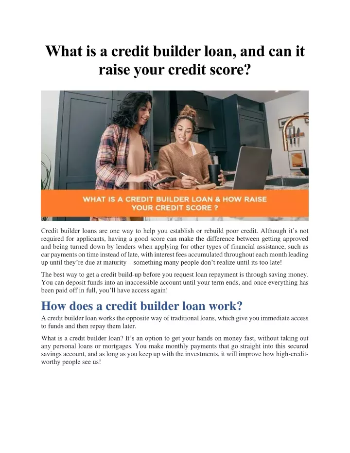 Ppt What Is A Credit Builder Loan And Can It Raise Your Credit Score