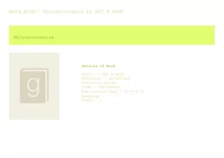 Read_EPUB)^ Microeconomics  by NOT A BOOK