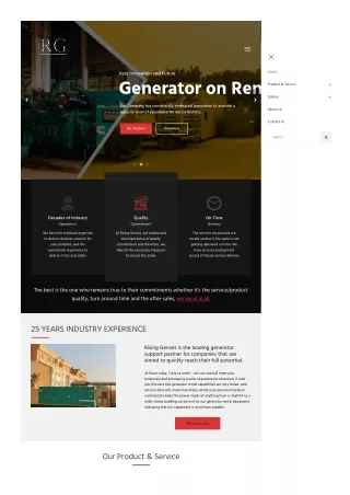 Rising Genset generator rental