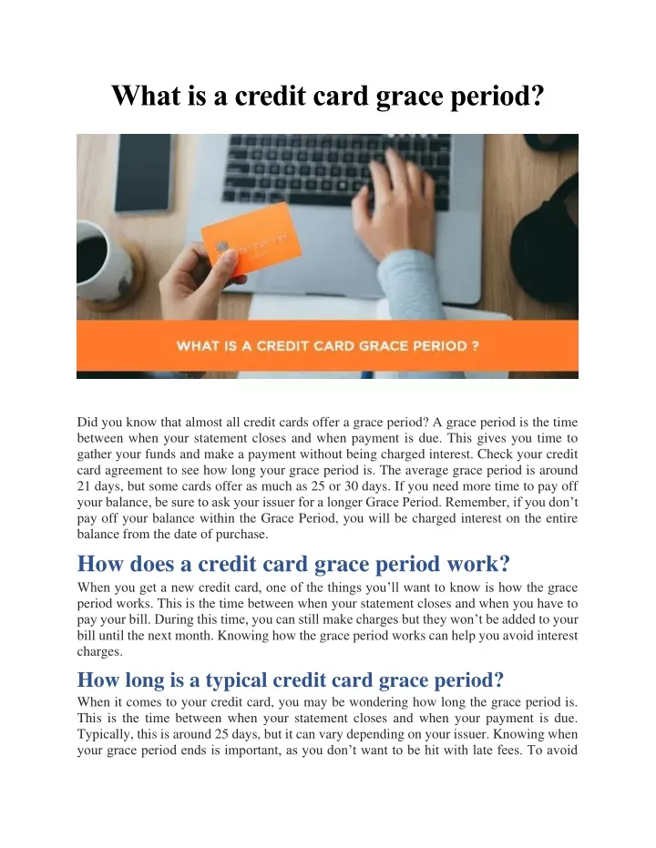 PPT - What Is A Credit Card Grace Period PowerPoint Presentation, Free ...