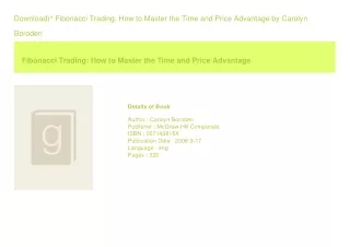 Download)^ Fibonacci Trading How to Master the Time and Price Advantage  by